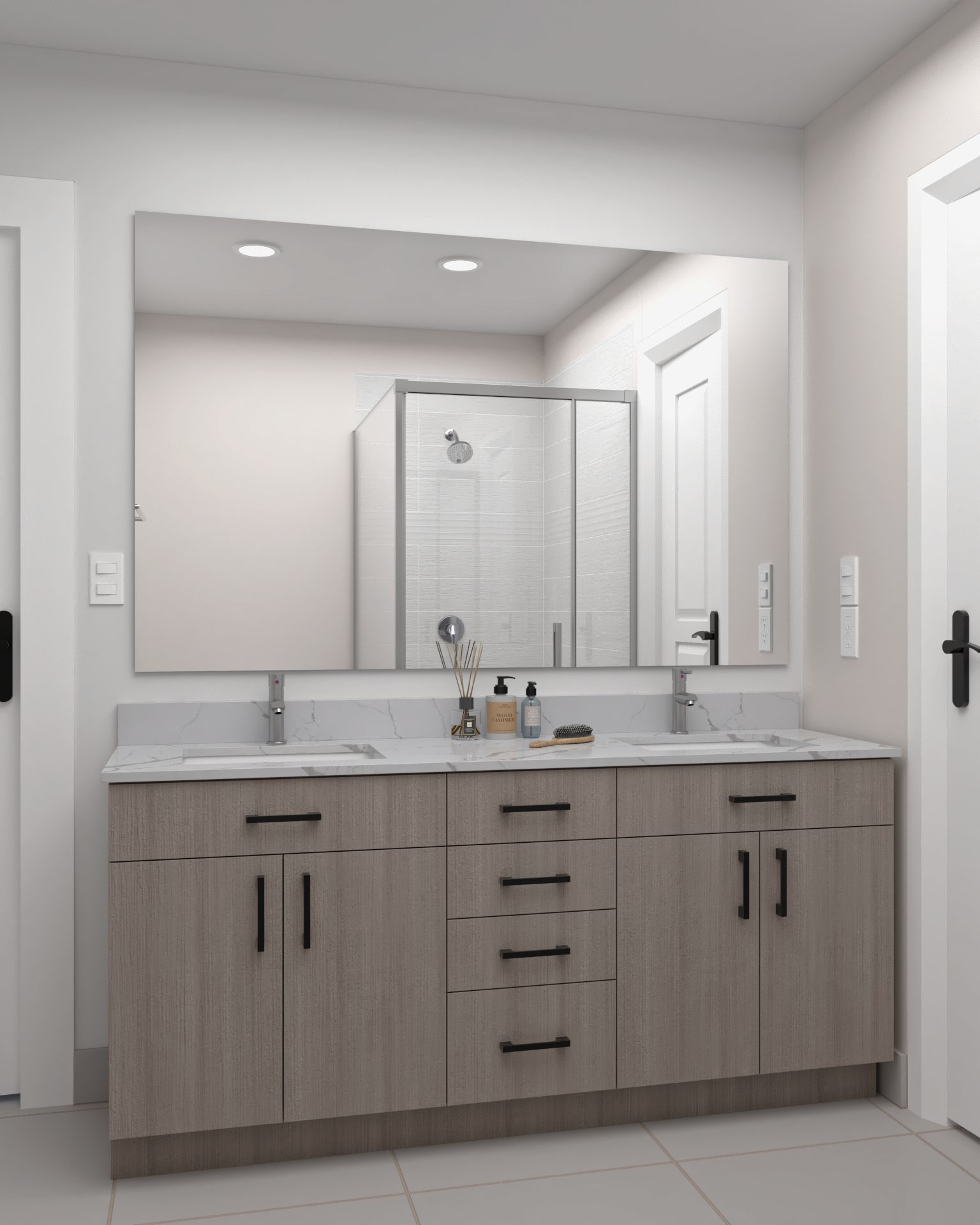 Modul Woods double vanity bathroom
