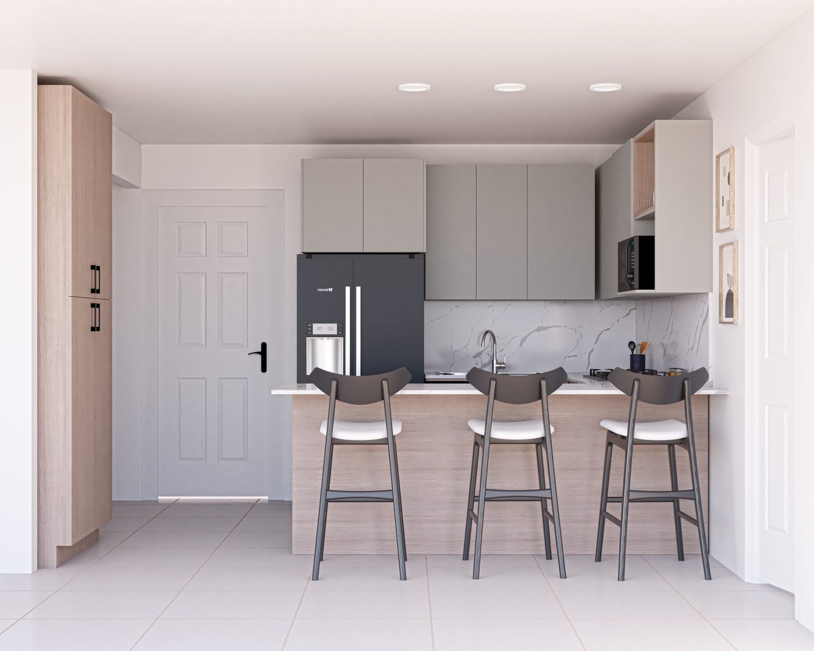 Modul Woods kitchen — San Nicolás project, front view